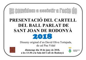 Cartell Presentació cartell Ball de Rodonyà 2018 copia